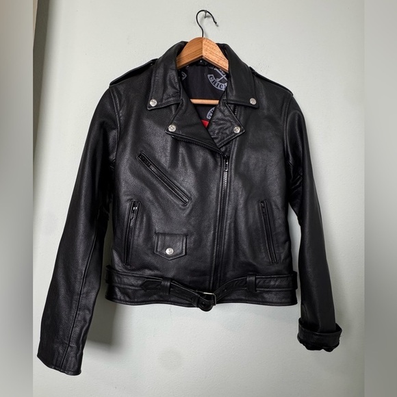 The Alley Chicago Women’s Leather Motorcycle Jacket Size Small‎ - Picture 1 of 9
